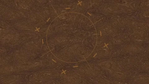 Circular Marks on Brown Marble Surface Showing Subtle Textured Patterns in .. Stock Footage 337915995