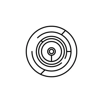 Circular maze complexity icon. Element of artificial intelligence icon for Illustrazione stock