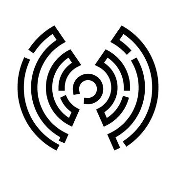 Circular maze icon presenting complex problem solving 스톡 일러스트