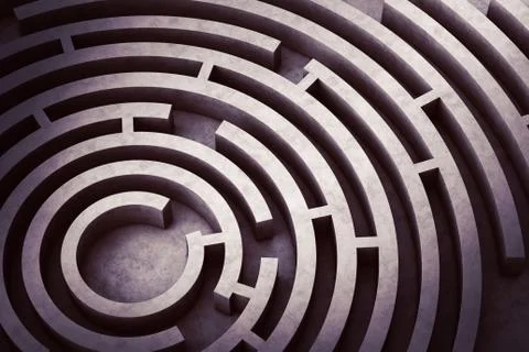 Circular maze Stock Illustration