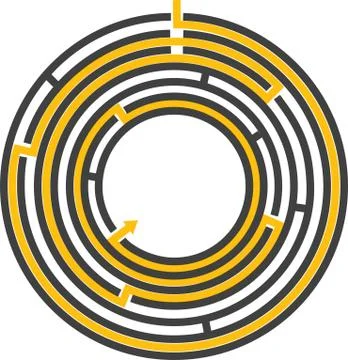 Circular maze Stock Illustration