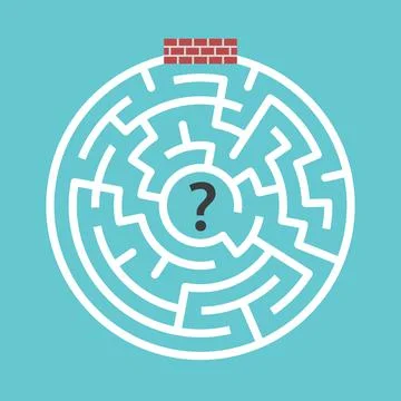 Circular maze walled-up Stock Illustration