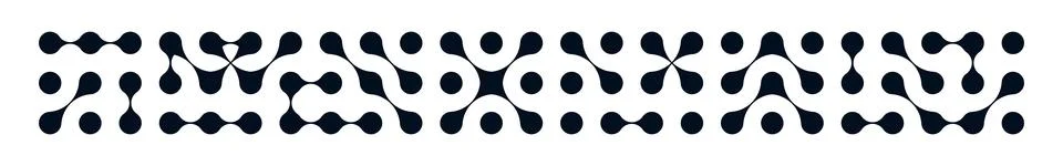 Circular metaball connect pattern with tech dots. Fluid morph lines and organ Stock Illustration