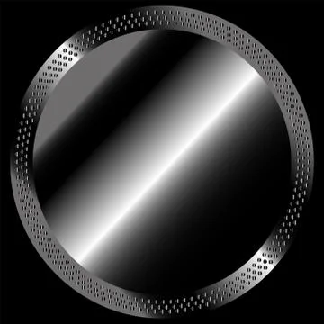 Circular metal Technical black Background vector Stock Illustration