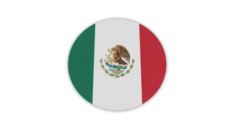 Circular Mexico Flag Animation Clip Stock Footage 331621607