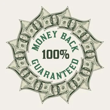 Circular money frame with US dollar bills イラスト素材