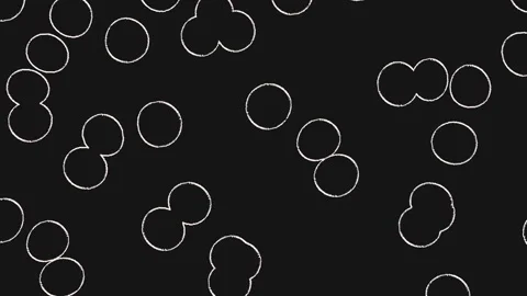 Circular monochrome pattern of overlapping circles Stock Footage 323434909