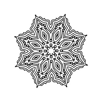Circular monochrome pattern set Illustrazione stock
