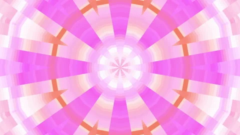 Circular mosaic pattern with soft gradient in pink and orange tones on white. Vidéo 273861708
