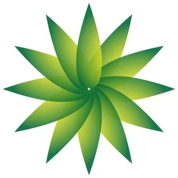 Circular motif with leaf shape. Nature, natural, environment concepts. Stock Illustration