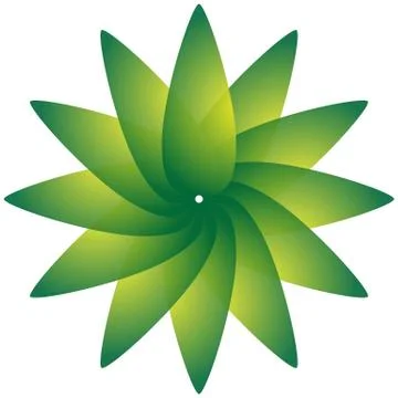Circular motif with leaf shape. Nature, natural, environment concepts. Stock Illustration