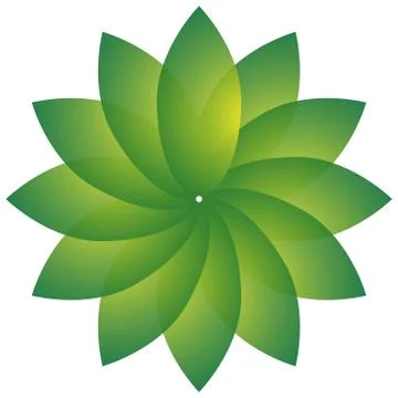 Circular motif with leaf shape. Nature, natural, environment concepts. Stock Illustration