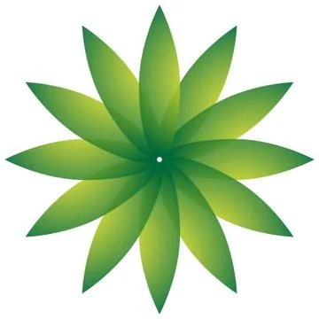 Circular motif with leaf shape. Nature, natural, environment concepts. Stock Illustration
