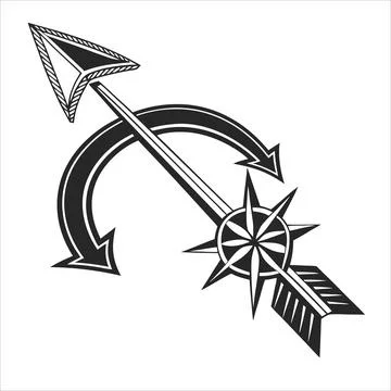 Circular motion arrows convergence vector illustration Stock Illustration