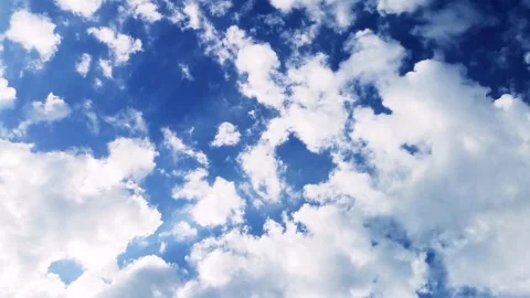 Circular motion in a blue sky with white clouds Stock Footage 165266630