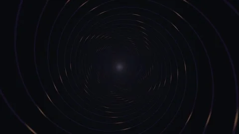 Circular motion in dark tunnel with light at the center Stock Footage 339306019
