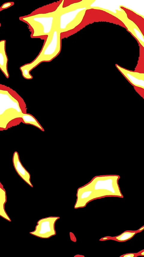 Circular Motion Fire Transition Overlay Vertical Video 4K Stock Footage 304509728