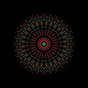 Circular motion graphics design pattern Stock Illustration