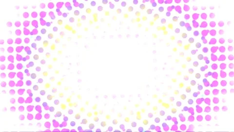 Circular motion of halftone alternating pink blue and purple, circular dotted Video stock 145770304