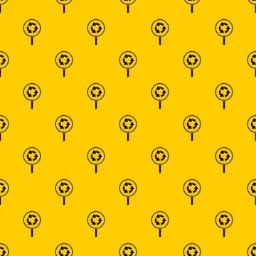 Circular motion road sign pattern vector Stock Illustration
