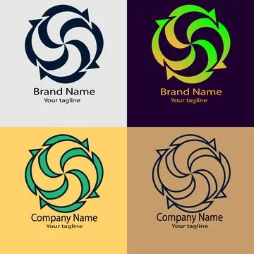 Circular Motion Symbol logo Stock Illustration