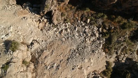 Circular movement by drone - dry plains Stock Footage 107879034
