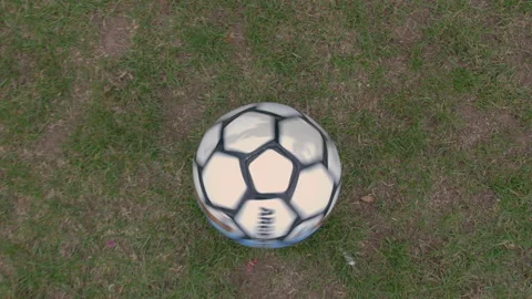 Circular movement of a soccer ball Stock Footage 153378206