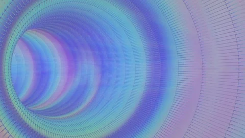 Circular movement within a rounded tube of delicate spectral colors. Stock Footage 168089667