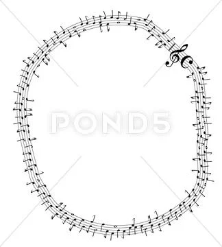 Circular Musical Notes Ilustraciones de archivo