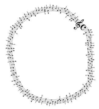 Circular Musical Notes Stock Illustration