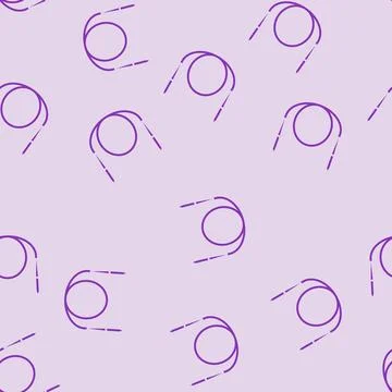 Circular needle knitting wool glyph seamless pattern 库存插图