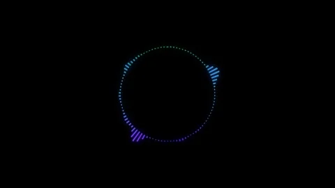 Circular neon audio spectrum visualizer Stock Footage 301627383