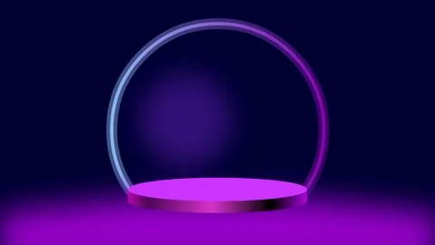 Circular neon lighting Stock Footage 155065997