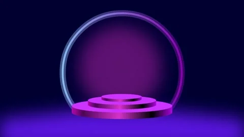 Circular neon lighting2 Stock Footage 155066059