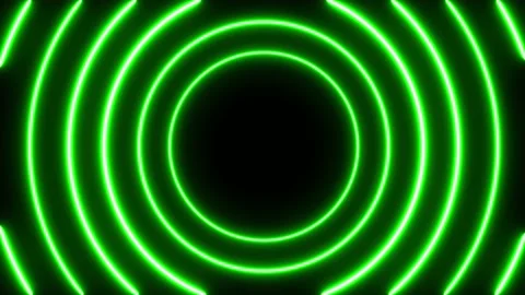 Circular neon lines green Stock Footage 201299687