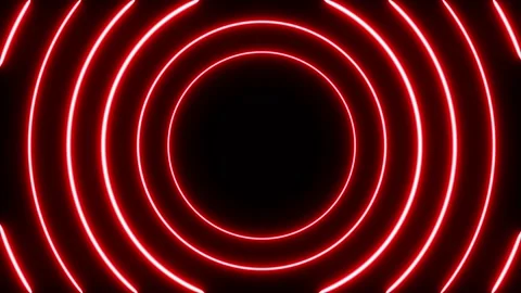 Circular neon lines rainbow red Stock Footage 201294666