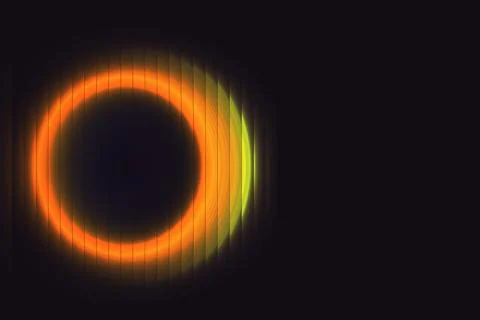 Circular Neon Ripple Gradient Ribbed Glass Background Illustrazione stock