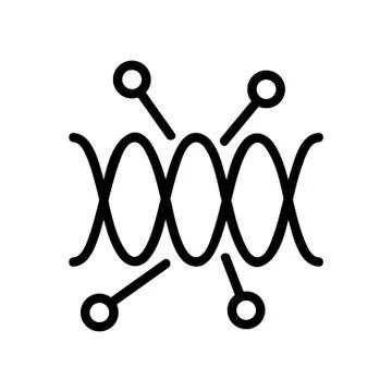 Circular network analysis icon vector outline illustration 스톡 일러스트