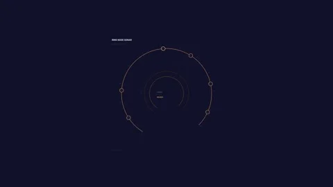 Circular Node Data Interface Seamless Loop Stock-Footage 342050254