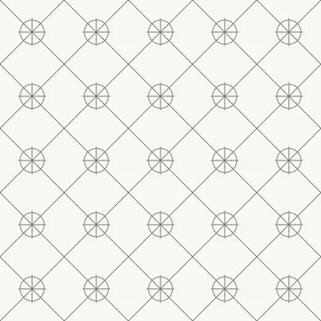 Circular node diamond grid pattern, seamless pattern in line design. circle 스톡 일러스트