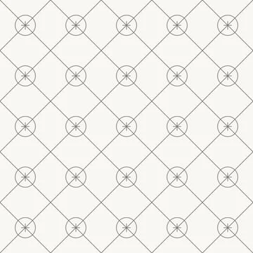 Circular node diamond pattern, seamless pattern in line design. circle, node Illustrazione stock