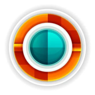 Circular object designed to accompany a logo Stock Illustration