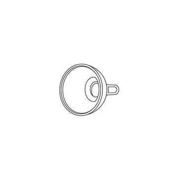 Circular object icon simple outline graphic abstract shape Stock Illustration