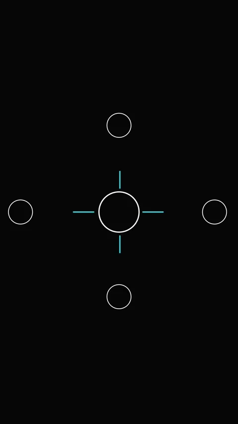 Circular objects animation with glowing light. Circular objects geometric p.. Stock Footage 346049639