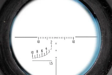 Circular optical scope with dark center and transparent alpha channel backg.. Stock Photos
