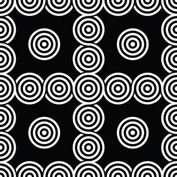 Circular ornament seamless pattern Stock Illustration