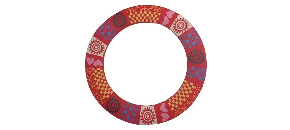 Circular ornamental frame with ethnic patterns vector illustration Stock Photos
