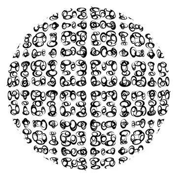 Circular Overlay Texture Illustrazione stock