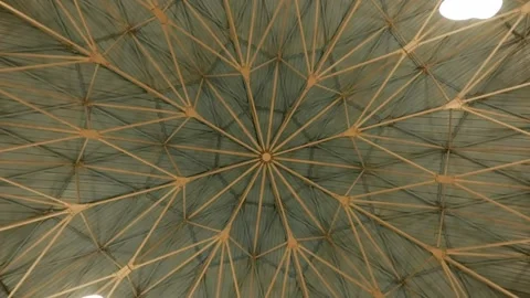 Circular panorama, metal construction, Abstract image. Video stock 132553147