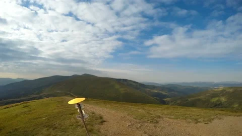 Circular Panorama from the Top of the Mountain. Time Lapse 4K 스톡 동영상 106453619